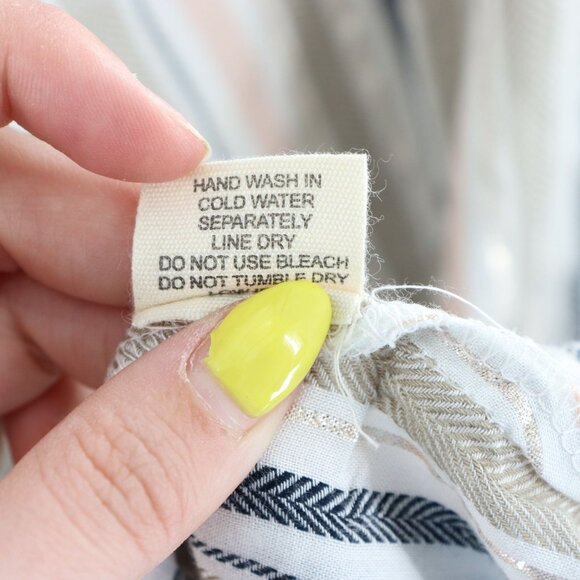 Boho Me Stripe Collared Shirtdress Women 1X Coastal Grandma Bohemian Resort Wear - Picture 5 of 13